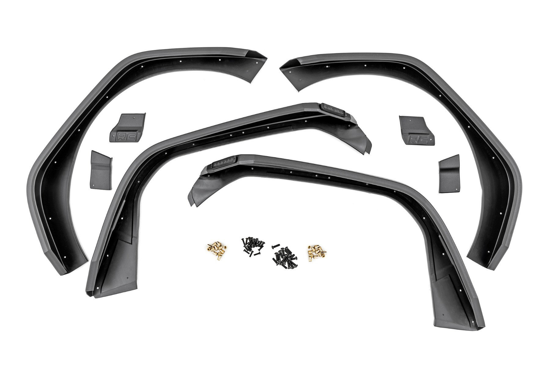 Rough Country High Clearance LED Flat Fender Flare Kit for 1821 Jeep